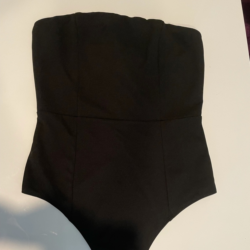 Black strapless Bodysuit